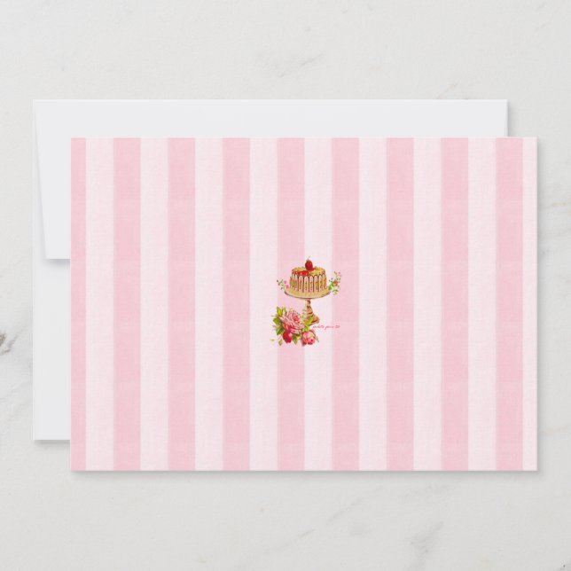 Gelassen uns essen Sie Kuchen-Party Einladungen (Vorderseite)