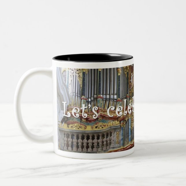 Gelassen uns feiern Sie Organe - schwarze Tasse (Links)