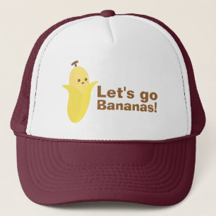 Gelassen uns gehen Bananen mit dieser niedlichen Truckerkappe