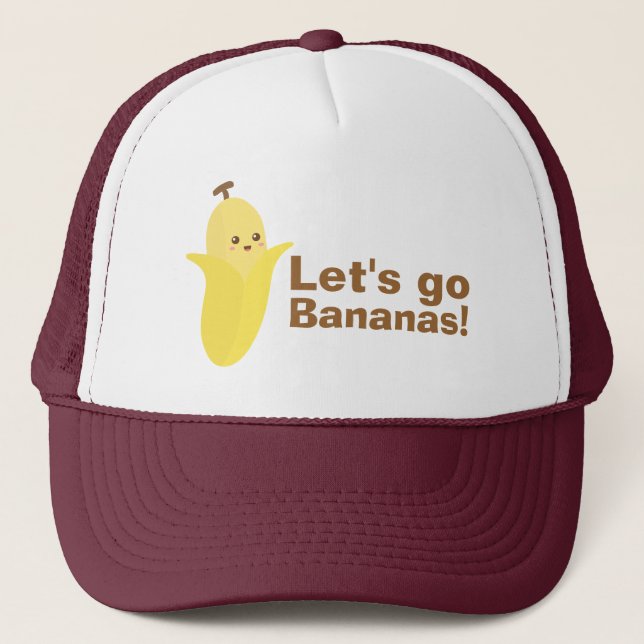 Gelassen uns gehen Bananen mit dieser niedlichen Truckerkappe (Vorderseite)