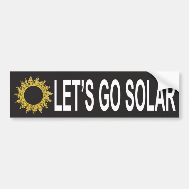 Gelassen uns gehen Sonnenenergie-Autoaufkleber Autoaufkleber (Vorne)