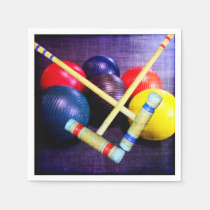Gelassen uns Krokettgrunge-Art spielen Serviette