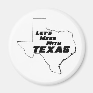 Gelassen uns mit Texas-Weiß verwirren Magnet