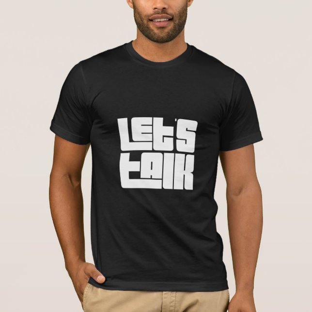 Gelassen uns motivierend dunkles Shirt sprechen (Vorderseite)