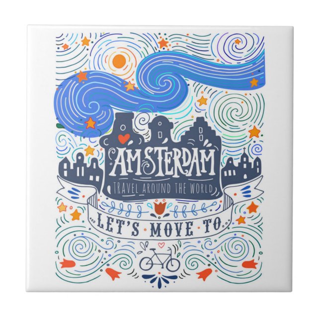 Gelassen uns nach Amsterdam übersiedeln Fliese (Vorderseite)