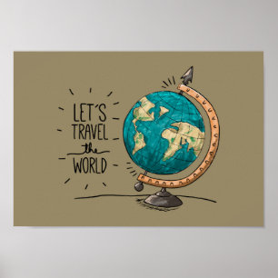 Gelassen uns reisen das Weltplakat Poster