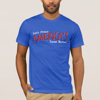 Gelassen uns Reset-Taste drücken Amerikas - T - T-Shirt