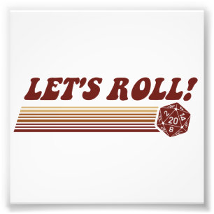 Gelassen uns Roleplaying-Spiel-Würfel rollen Fotodruck