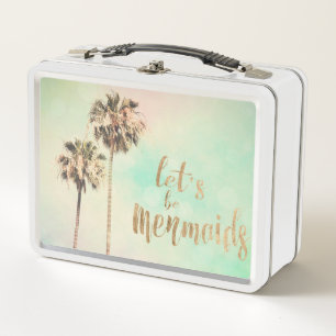 Gelassen uns seien Sie Meerjungfrauen mit Ananas Metall Lunch Box