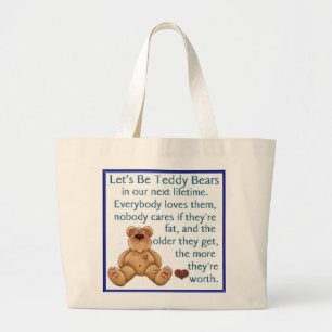 Gelassen uns seien Sie Teddy-Bären Jumbo Stoffbeutel