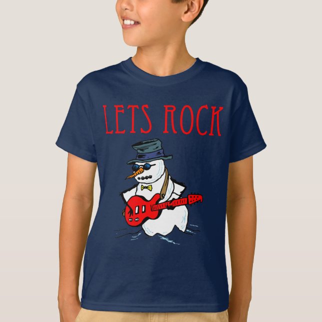 Gelassen uns Snowman schaukeln T-Shirt (Vorderseite)
