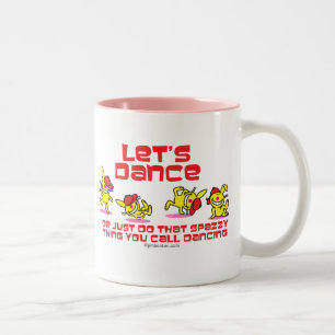 Gelassen uns tanzen zweifarbige tasse
