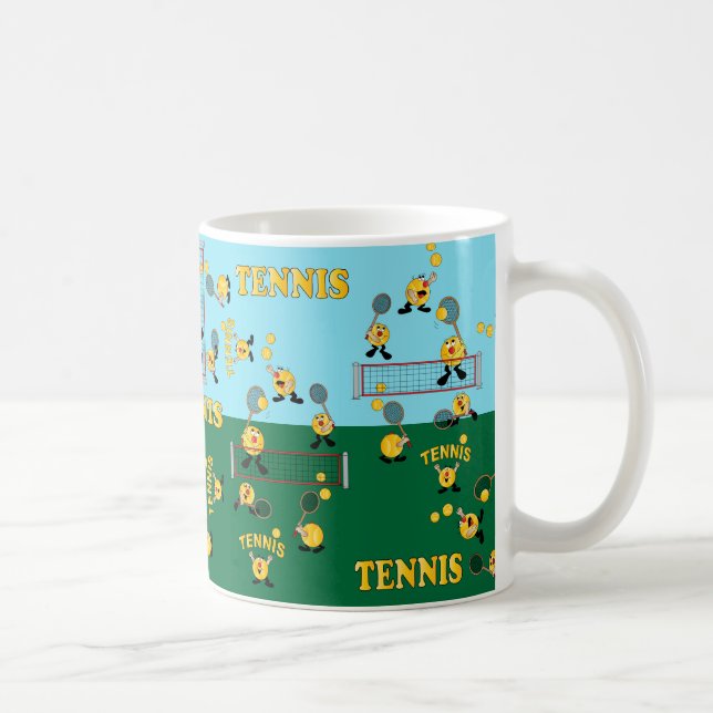 Gelassen uns Tennis spielen Kaffeetasse (Rechts)