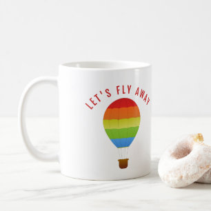 Gelassen uns weg fliegen, lustige kaffeetasse