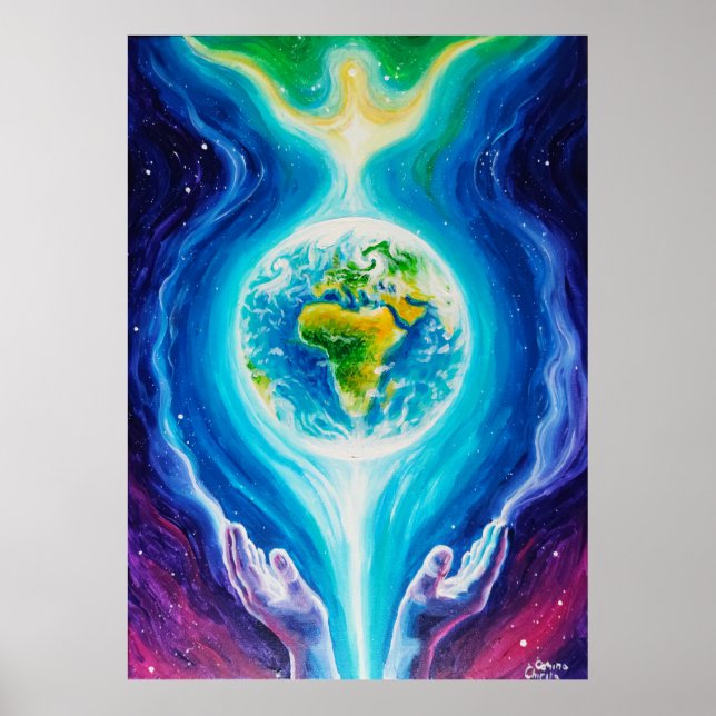 Gelassen Weltfrieden Poster (Vorne)