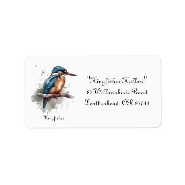 Gelassenheit des Kingfisher Adressaufkleber (Vorne)