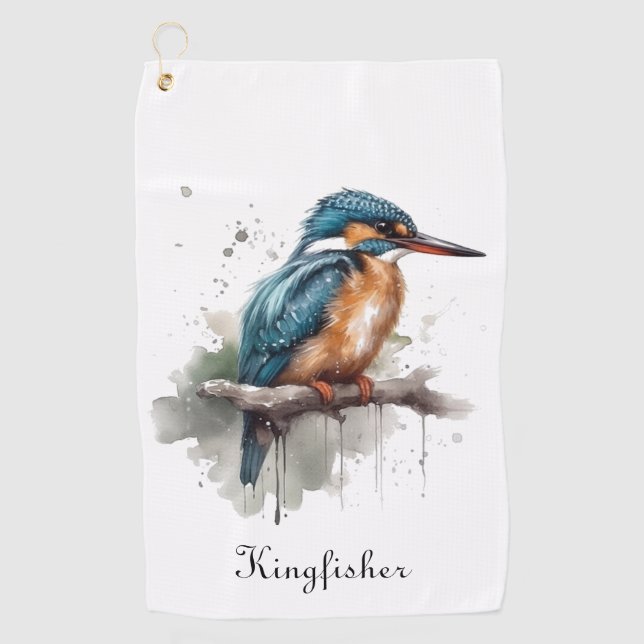 Gelassenheit des Kingfisher Golfhandtuch (Vorderseite)