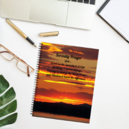 Gelassenheit Gebet Orange Sonnenuntergang Landscha Notizbuch