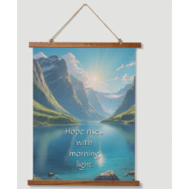 Gelassenheit in Fjords Wood Topped Wall Tapestory Wandteppich Mit Holzrahmen