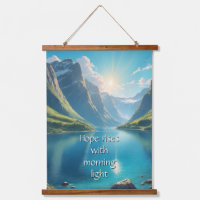 Gelassenheit in Fjords Wood Topped Wall Tapestory