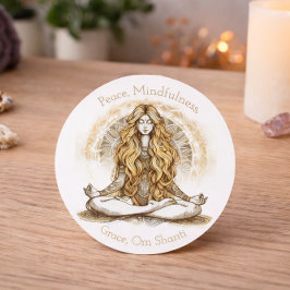 Gelassenheit in Stille Runder Aufkleber