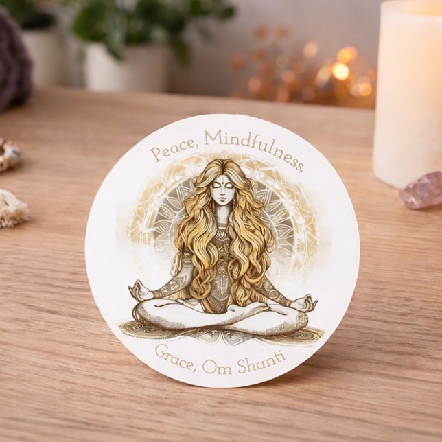 Gelassenheit in Stille Runder Aufkleber (Von Creator hochgeladen)