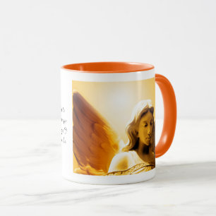 Gelassenheitsgebet Buntes Gelb Gold Orange Engel Tasse