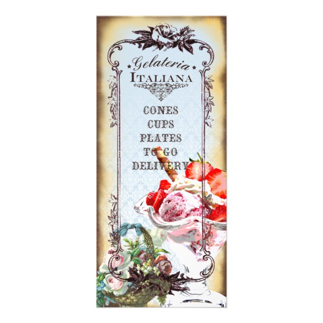 Gelateria Italiana 4 - Post/Rackcard Werbekarte (Vorne)