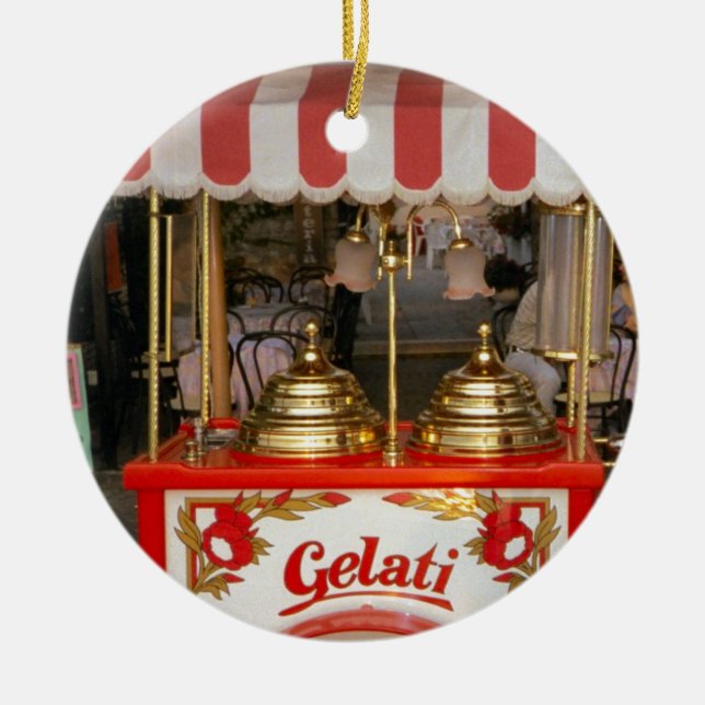Gelati, italienische Eiscreme Keramikornament (Vorne)