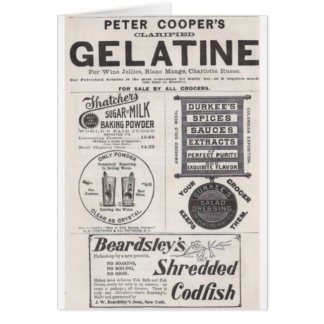 Gelatine, Kabeljaufisch und mehr (Vorne)