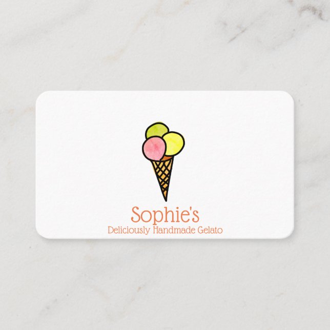 Gelato crème glacée artisanale Carte de visite de  (Devant)
