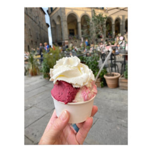 Gelato in Cortona, Italien Fotodruck