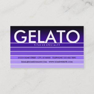 GELATO lila Uhr Visitenkarte