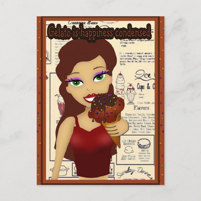 Gelato Postcard Postkarte (Vorderseite)