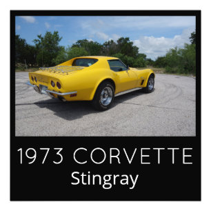 Gelb 1973 Corvette Stingray Fotodruck