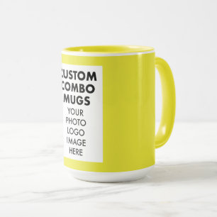 Gelb 4:6 Rahmenfoto, Logo großes benutzerdefiniert Tasse