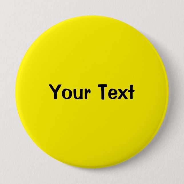 Gelb 4" Vorlage für benutzerdefinierte Text Button (Vorderseite)