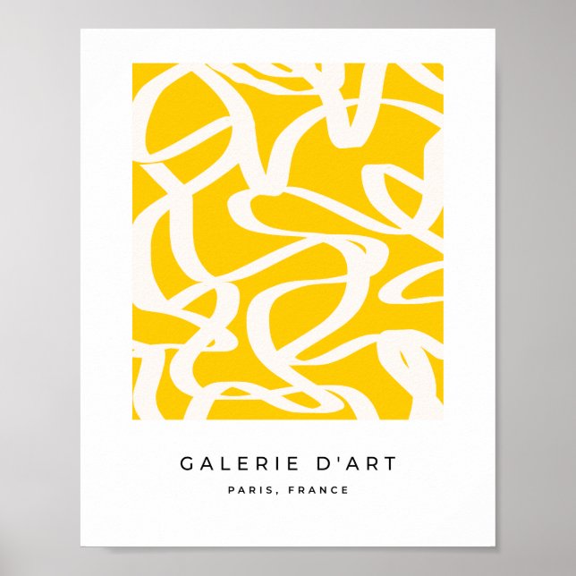 Gelb abstrakt poster (Vorne)