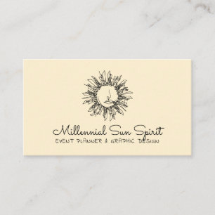 Gelb Abstrakt Spirituell Himmlisch Sonne Tarot Visitenkarte