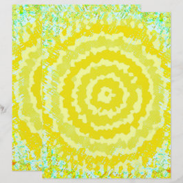 Gelb abstraktes Blumen Scrapbook Papier 2-seitig P