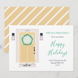 Gelb an der Vordertür Ankündigung