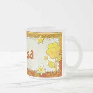 Gelb an Spiel Jeweled PERSONALISIERTEM Mattglastasse