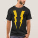 Gelb auf Black Lightning Superhero T-Shirt (Vorderseite)