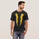 Gelb auf Black Lightning Superhero T-Shirt (Vorne ganz)