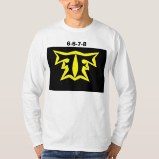 Gelb auf Schwarzem T-Shirt