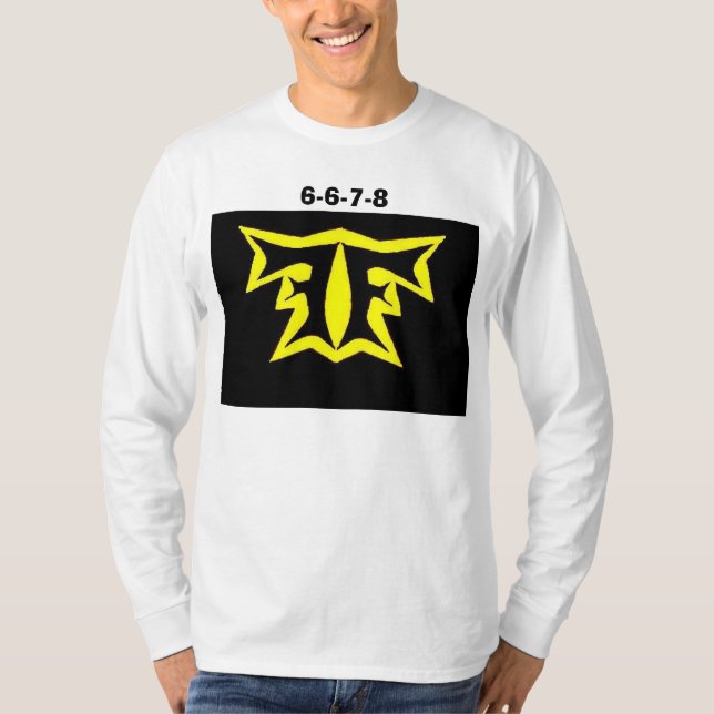 Gelb auf Schwarzem T-Shirt (Vorderseite)