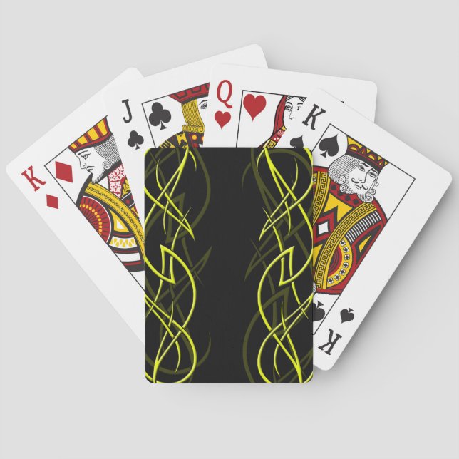 Gelb auf schwarzen "Elegance" Spielkarten (Rückseite)