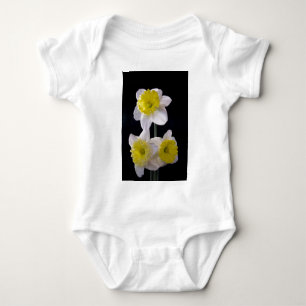 Gelb auf weißem Daffodil Baby Strampler