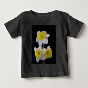 Gelb auf weißem Daffodil Baby T-shirt