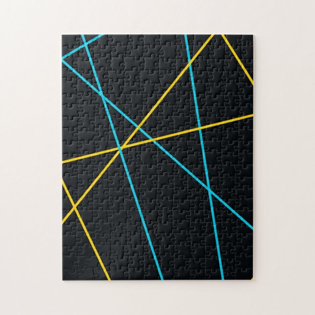 Gelb, blau, cool, trendig, urbane, moderne Linien (Vertikal)